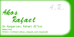 akos rafael business card